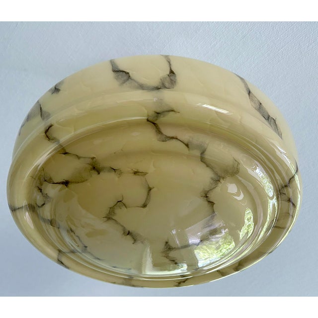 Art Deco Ivory Marble Glass Pendant Light, 1930s For Sale - Image 14 of 18