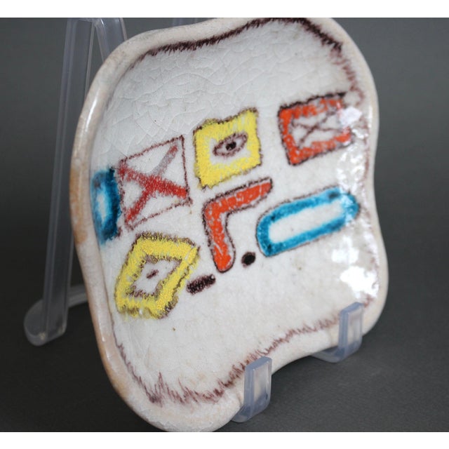 White Vintage Italian Decorative Ceramic Dish by Guido Gambone, 1950s For Sale - Image 8 of 17