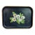 Hand-Painted Paper Mâché Tray With Blue Pansy For Sale