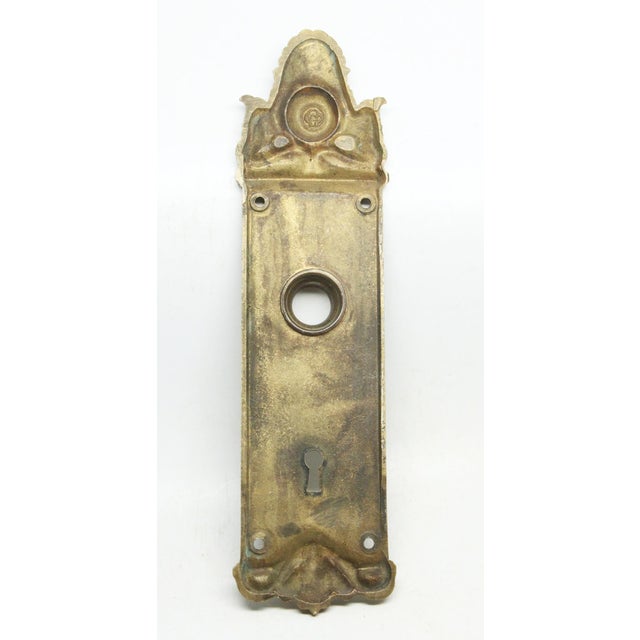 Mid 20th Century Mid 20th Century Yale & Towne Pair of Decorative Entry Plates For Sale - Image 5 of 7
