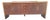 Vintage Sideboard in in Walnut Root and Maple Wood with Brass Details, 1940s For Sale
