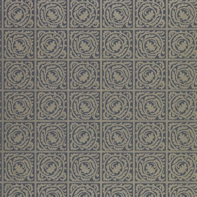 Morris & Co Pure Scroll Wallpaper in Black Ink For Sale