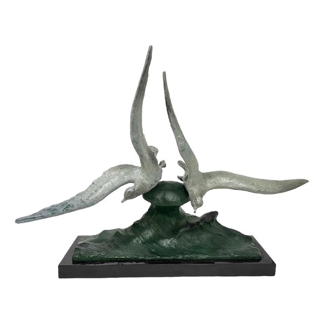 French Bronze Sculpture by Rene Papa, 1930s For Sale