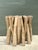 This vintage Budji twisted bamboo dining table pedestal is a sculptural expression of organic craftsmanship and mid-...