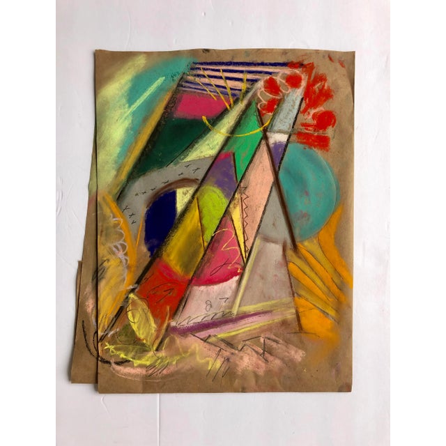 2010s Abstract #98 Original Pastel by Erik Sulander 12 X 16 For Sale - Image 5 of 5