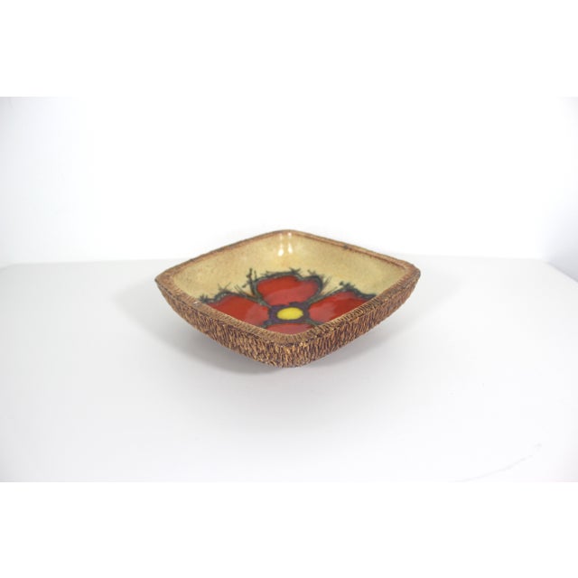 Brown Jan Van Erp Studio Pottery Mid Century Modern Bowl For Sale - Image 8 of 9