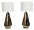 Contemporary Modern Table Lamps, Distressed Bronze Glass Finish, Lucite, Usa - a Pair For Sale