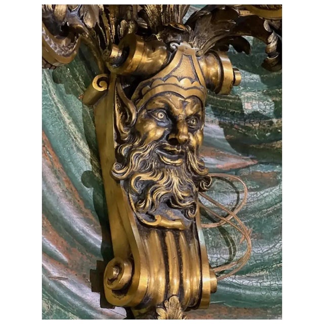 Mid 19th Century Bronze Sconces With Bacchus Masks - a Pair For Sale - Image 10 of 10