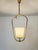 Mid-Century Scandinavian Brass Pendant Lamp with Glass Shade, 1950s For Sale - Image 4 of 18