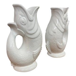 Gluggle Fish-Shaped Jugs, Pair For Sale