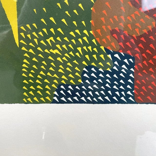 Italian Modern Rectangular Silkscreen of a House in Frame, 1980s For Sale - Image 4 of 10