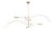 Regina Andrew Spyder Steel Chandelier, White & Natural Brass For Sale