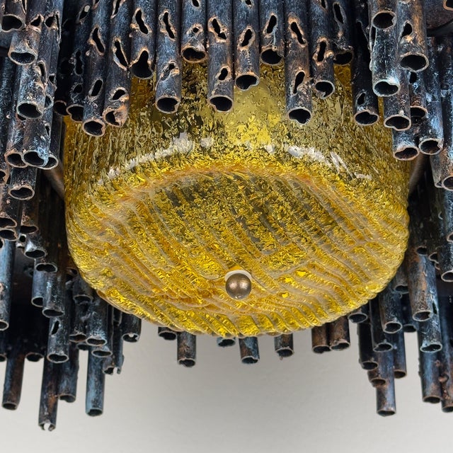 Brutalist Chandelier by Marcello Fantoni for Fantoni Studio, Florence, Italy, 1960s For Sale - Image 16 of 18