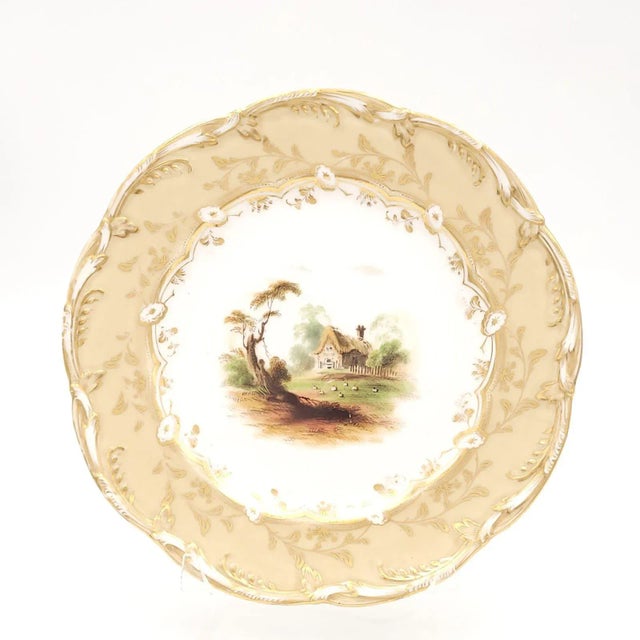 Ceramic Set of 12 Dessert Plates, England Circa 1820 For Sale - Image 7 of 12