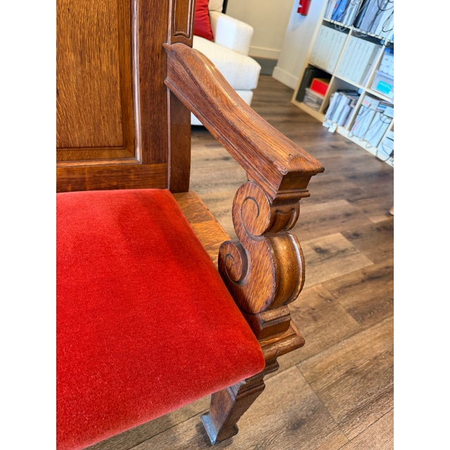 Vintage 19th Century English Oak Church Pew For Sale - Image 13 of 13