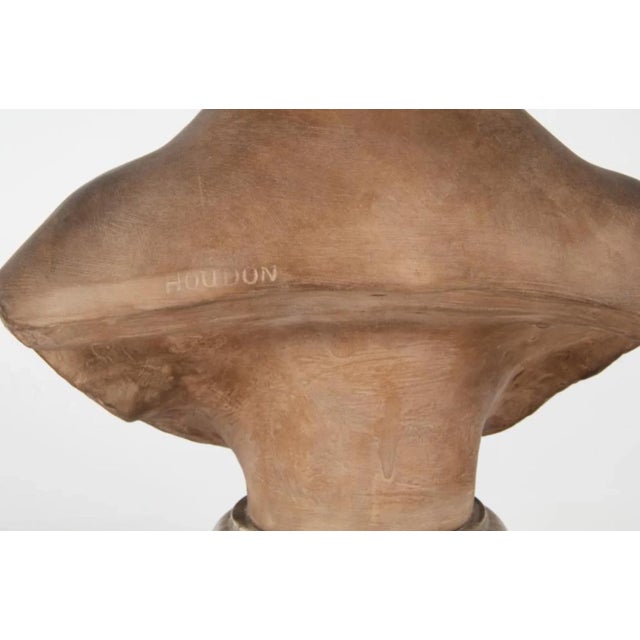 Late 19th Century 18th C Style French Terracotta Bust of a Boy by Jean-Antoine Houdon (1741-1828) For Sale - Image 5 of 5