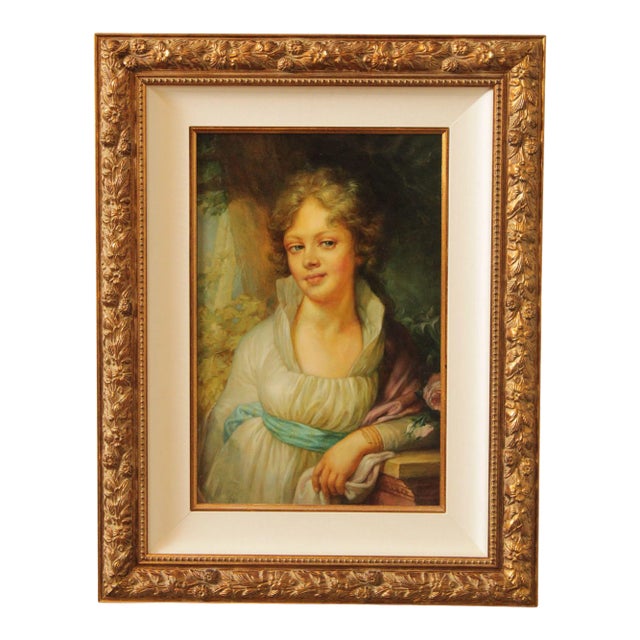 Oil Painting 'Portrait of Maria Lopoukhina' After Vladimir Borovikovsky For Sale