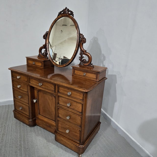 Victorian Mahogany Dressing Table, 1880 For Sale - Image 15 of 16