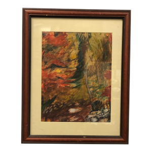 "Autumn Whispers" - Original Watercolor Painting Abstract Signed on the Bottom