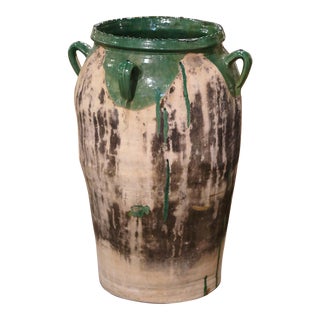 18th Century French Hand Crafted Terracotta Olive Jar From Provence For Sale
