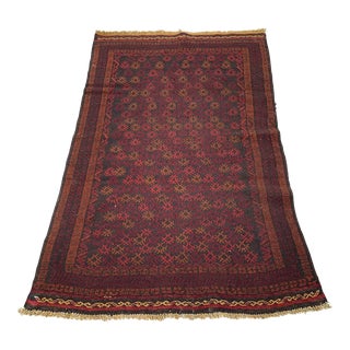 1980s Tribal Vintage Handwoven Wool Kilim Rug For Sale