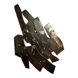 Robert Goodnough, Abstract Expressionist Patinated Metal Assemblage Sculpture Steel, Nuts, Bolts For Sale