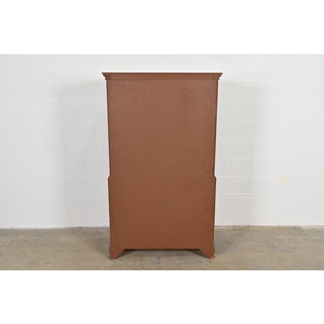 Baker Furniture Georgian Carved Mahogany Eight-Drawer Highboy Dresser For Sale - Image 12 of 13