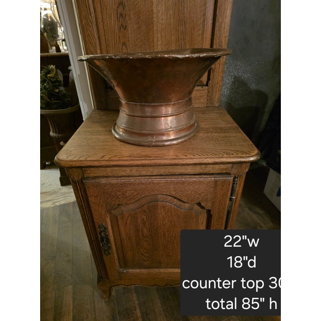 Antique Copper Lavabo With Cabinet For Sale - Image 17 of 18