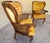 French Provincial Pair of Monumental 1970s Cane and Gold Velvet Horseshoe Wingback Chairs For Sale - Image 3 of 17
