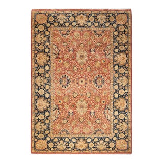 Mogul, One-of-a-Kind Hand-Knotted Area Rug in Orange, 6' 3" x 8' 10" For Sale