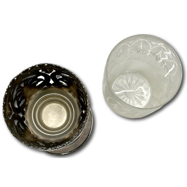 Beautiful Large Antique American Victorian Silverplate & Hand Cut Crystal Dining Table Celery Holder - Circa 1880s For Sale - Image 10 of 12