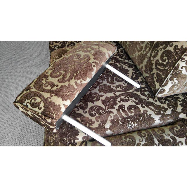 Taupe Custom Rolling Sofa / Twin-Size Daybed – Eclectic Bohemian For Sale - Image 8 of 10