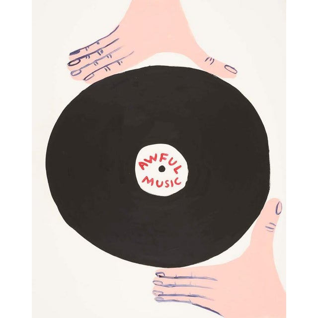 David Shrigley Awful Music Record Print | Chairish