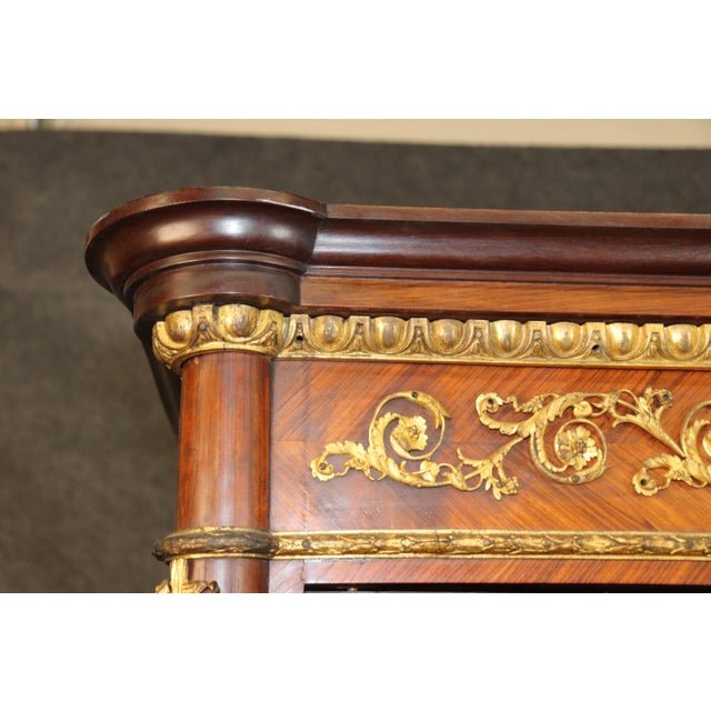 French 19th C French Louis XVI Style Bronze Ormolu Mounted Curio China Cabinet For Sale - Image 3 of 7