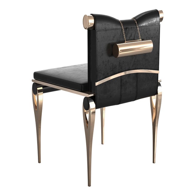 "Moglie" Chair With Bronze and Exclusive Accessory, Hand-Crafted For Sale - Image 4 of 12