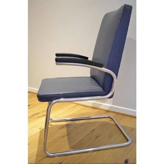 Blue Bauhaus Steel Tube Chair from Mauser Werke Waldeck, 1940s For Sale - Image 8 of 8