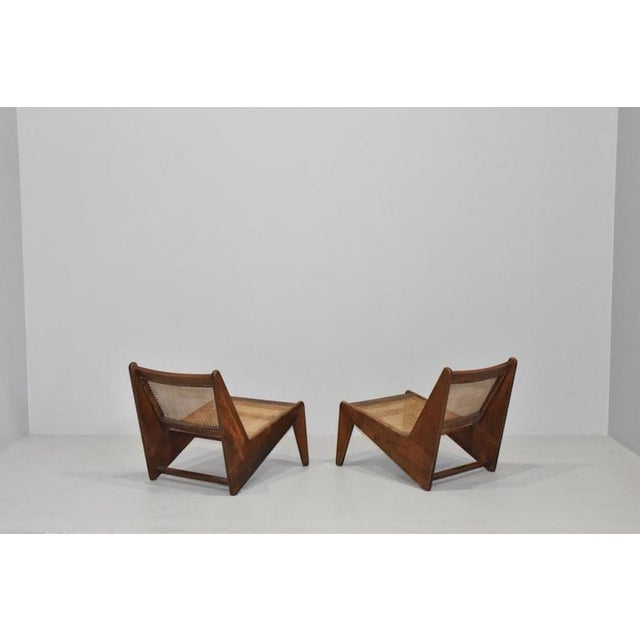 Mid-Century Modern Kangaroo Chair Armchairs by Pierre Jeanneret, 1950s, Set of 2 For Sale - Image 3 of 17