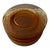 Glass S/10 Tangerine Orange Glass Side/Salad/Dessert Plates With Empressed Coin Dot Border For Sale - Image 7 of 7