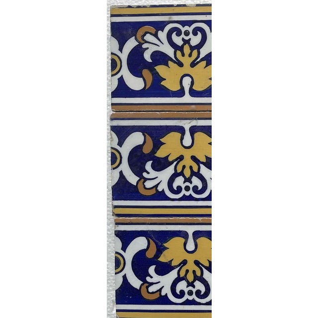 19th Century Earthenware Hundred and Eighteen Border Tiles, Set of 2 For Sale - Image 5 of 8