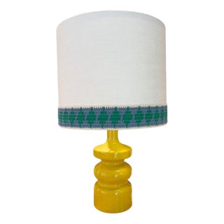 Pamela PM Table Lamp in Beech with Lacquer and AJ Linen by Popus Editions For Sale