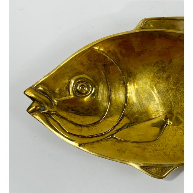 Large Vintage Brass Fish Dish For Sale In Kansas City - Image 6 of 6