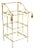 Mid 20th Century Italian Hollywood Regency Gold Gilt Iron Tassel 3 Tier Etagere Towel Rack Stand For Sale