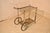 Chrome Mid-Century Chrome and Smoked Glass Two Tier Rolling Bar Cart For Sale - Image 8 of 12