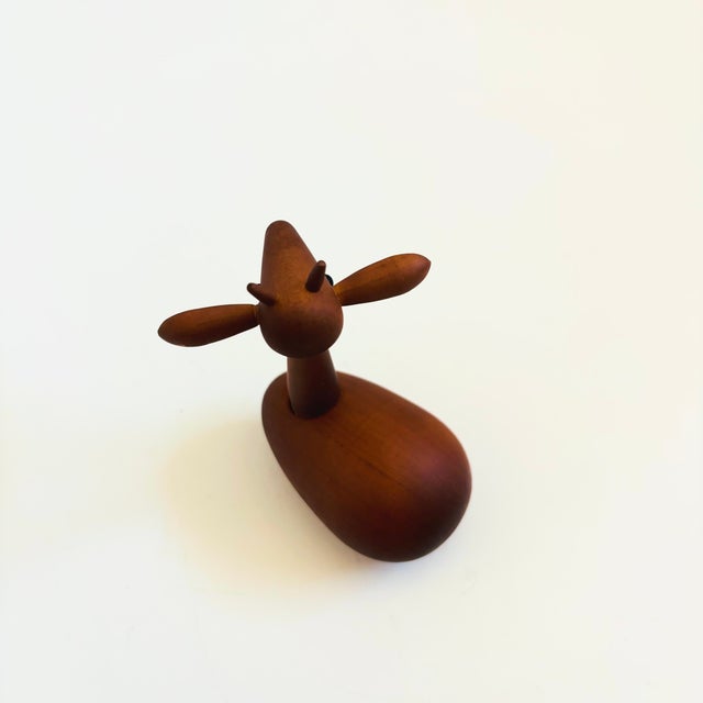 Mid-Century Modern MCM Senshukai Wood Royal Pet - Deer For Sale - Image 3 of 9