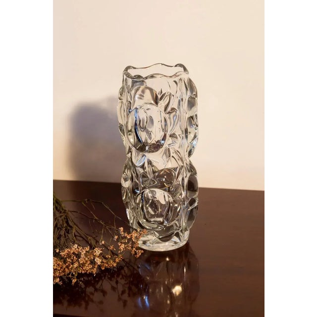 Vintage Czech Glass Vase, Frantisek Peceny for Hermanova Hut For Sale - Image 6 of 9