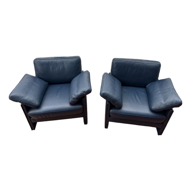 Team Lounge Chairs in Leather from Wellis, 1980s, Set of 2 For Sale