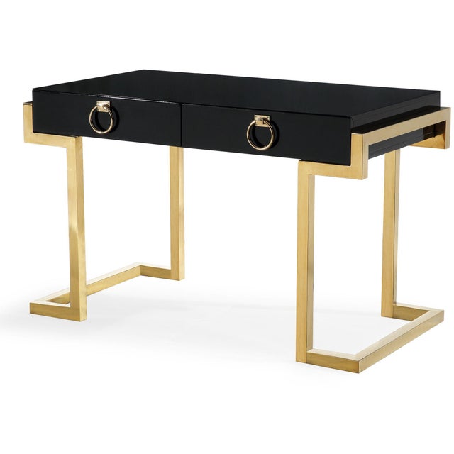 Majesty Black & Gold Desk Chairish