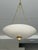 Matte Cream Pendant Light With Brushed Brass Finish For Sale - Image 6 of 12
