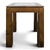 Brown Square Wood End Table with Glass Top, 1980s For Sale - Image 8 of 8