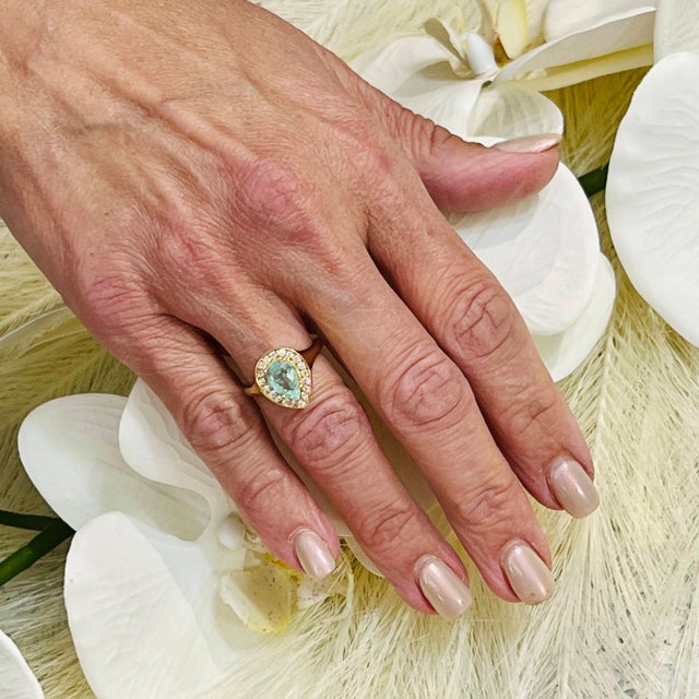 Traditional Natural Emerald Diamond Ring 14K Y Gold 1.74 TCW Certified, Size 6.75 For Sale - Image 3 of 12